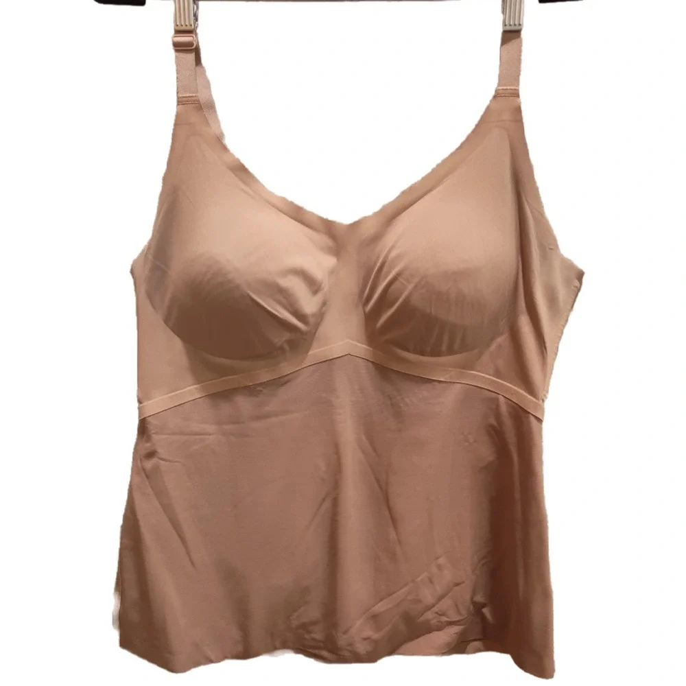 HoneyLove Nylon LiftWear Nude‎ Women's Spaghetti Strap Shapewear Tank Size 1X